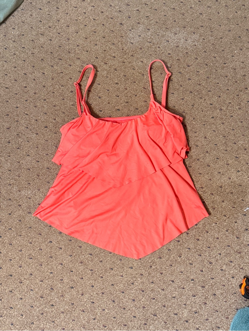 Women's Coral Ruffle Tankini Top - Lightweight Swimwear